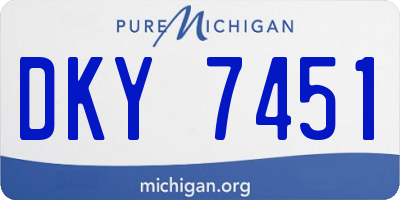 MI license plate DKY7451