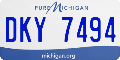 MI license plate DKY7494