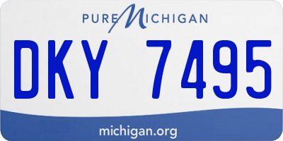 MI license plate DKY7495
