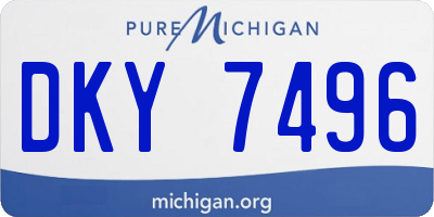 MI license plate DKY7496