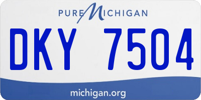 MI license plate DKY7504