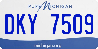 MI license plate DKY7509