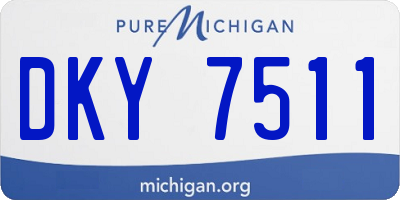 MI license plate DKY7511