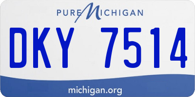 MI license plate DKY7514