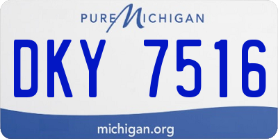 MI license plate DKY7516