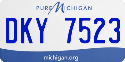 MI license plate DKY7523