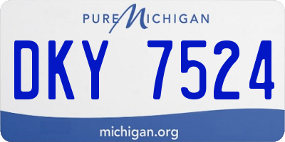 MI license plate DKY7524