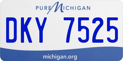 MI license plate DKY7525