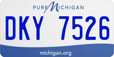 MI license plate DKY7526