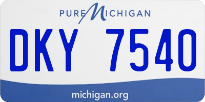 MI license plate DKY7540