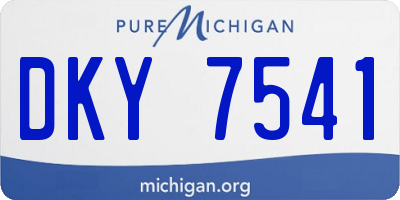 MI license plate DKY7541