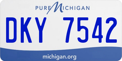 MI license plate DKY7542