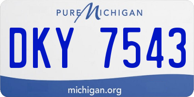 MI license plate DKY7543