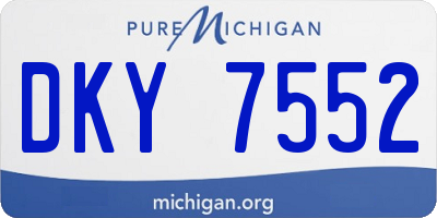 MI license plate DKY7552