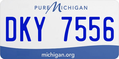 MI license plate DKY7556