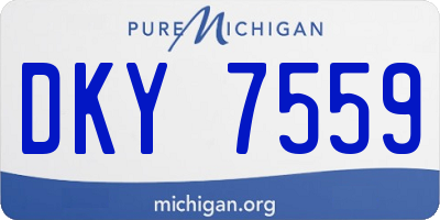 MI license plate DKY7559