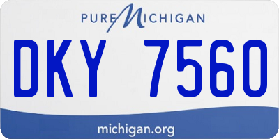 MI license plate DKY7560