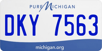 MI license plate DKY7563