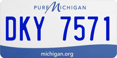 MI license plate DKY7571