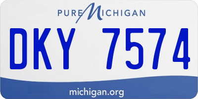 MI license plate DKY7574