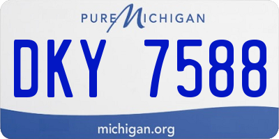 MI license plate DKY7588