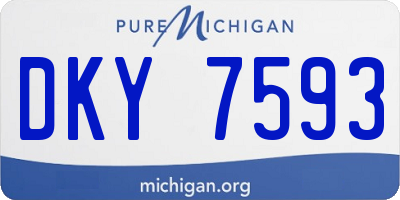 MI license plate DKY7593