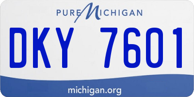 MI license plate DKY7601