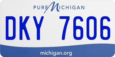 MI license plate DKY7606