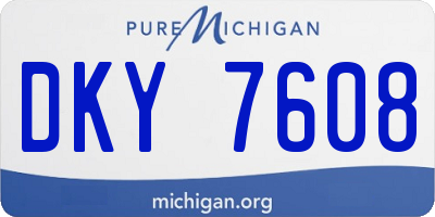MI license plate DKY7608