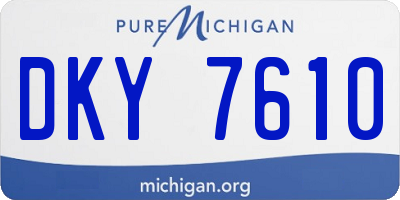 MI license plate DKY7610