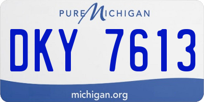 MI license plate DKY7613