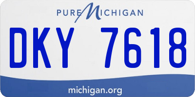 MI license plate DKY7618