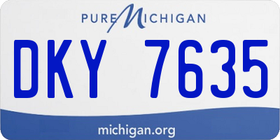 MI license plate DKY7635