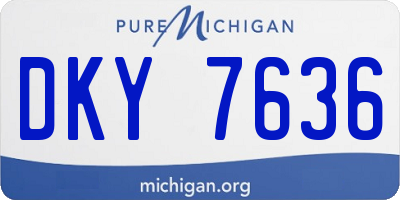 MI license plate DKY7636