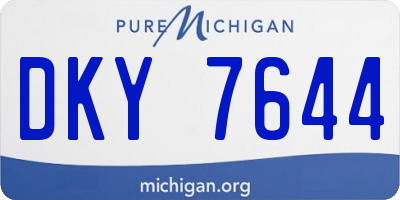 MI license plate DKY7644
