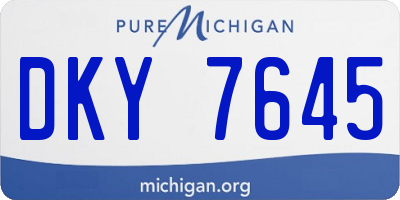MI license plate DKY7645