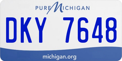 MI license plate DKY7648