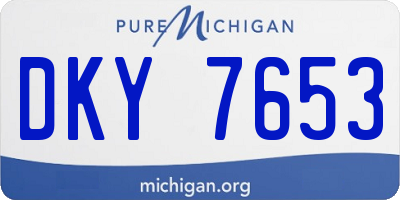 MI license plate DKY7653