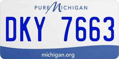 MI license plate DKY7663