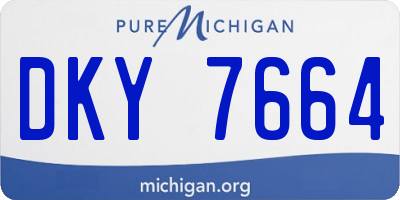 MI license plate DKY7664