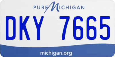 MI license plate DKY7665
