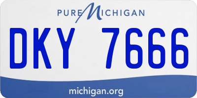 MI license plate DKY7666