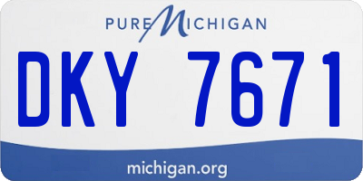 MI license plate DKY7671