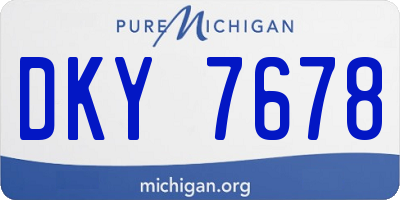 MI license plate DKY7678