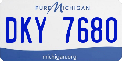 MI license plate DKY7680