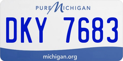 MI license plate DKY7683