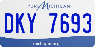 MI license plate DKY7693