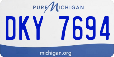 MI license plate DKY7694