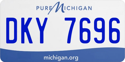 MI license plate DKY7696