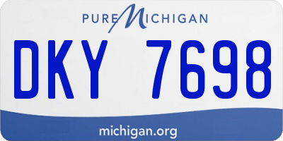 MI license plate DKY7698